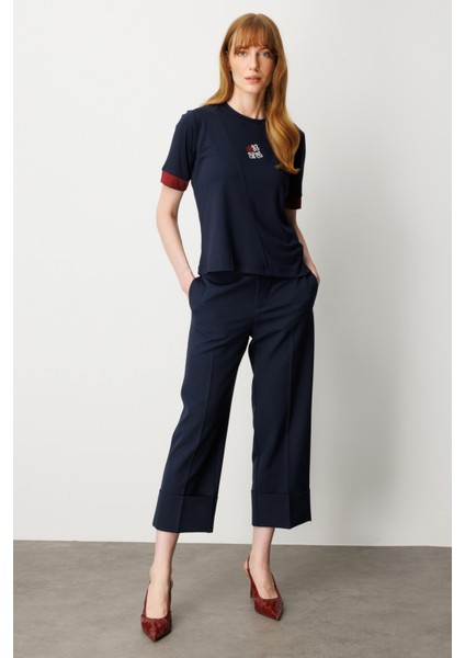 Kadın Önü Taşlı Sıfır Yaka Bluz 61331 Laci-Bordo modelleri