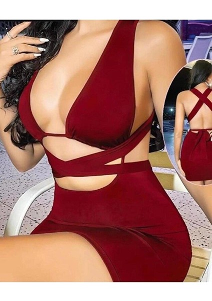 Kadın Kahverengi Elbise Fantezi 5080 modelleri