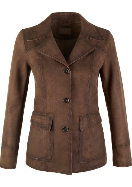 Evangel Kahve Kadın Süet Blazer Ceket indirimleri