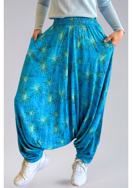 Otantik Viskon Şalvar- Viskon Kumaş Belmando Rahat Kalıp Bohem Otantik Tarzı Cepli Kadın Şalvar modelleri