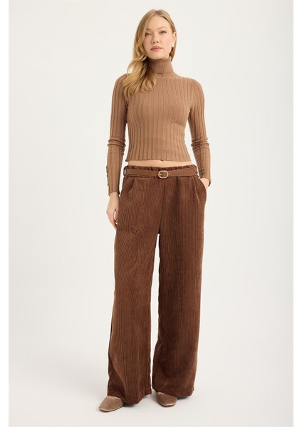 Kadife Geniş Kesim Pantolon