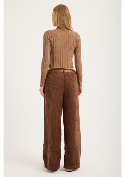 Kadife Geniş Kesim Pantolon indirimleri