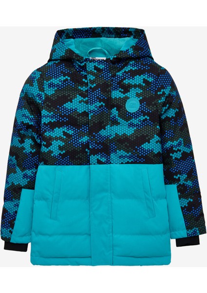 B Puffer Jacket Büyük Erkek Çocuk Mavi Mont SK2520047-3953