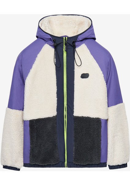 W Outdoor Fleece Full Zip Sherpa Kadın Mor Mont S232311-4198