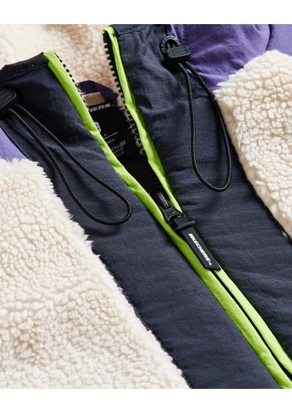 W Outdoor Fleece Full Zip Sherpa Kadın Mor Mont S232311-4198 modelleri