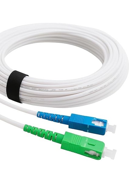 - Fiber Optik Kablo Sc/apc - Sc/upc Erkek, Simplex 9/125ΜM Patch Cord, Lszh Fiber Optik Kablo, Beyaz, 5 Metre