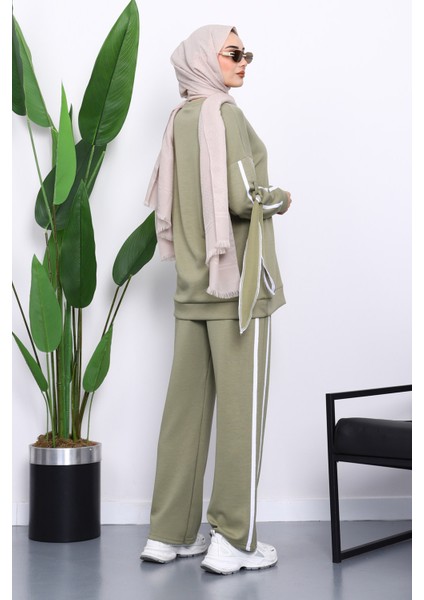 Haki Kol Bağlamalı Tunik Pantolonlu Takım fırsatları