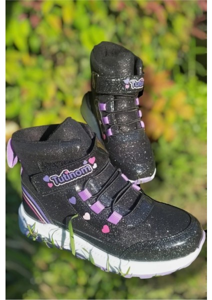 Kız Çocuk Kışlık Kaymaz Taban Su Geçirmez Cırt Cırtlı Yarım Bot fırsatları