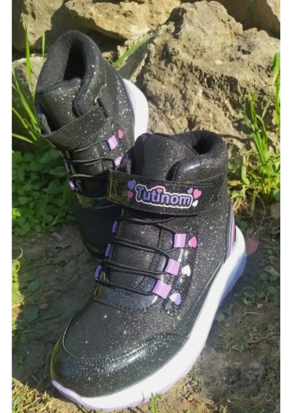 Kız Çocuk Kışlık Kaymaz Taban Su Geçirmez Cırt Cırtlı Yarım Bot indirimleri