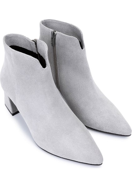 Kadın Hakiki Deri Taş Süet Topuklu Bot 1074 2281 Bn Bot SK25-26 Taş Yarma Suet fiyatları