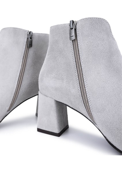 Kadın Hakiki Deri Taş Süet Topuklu Bot 1074 2281 Bn Bot SK25-26 Taş Yarma Suet indirimleri