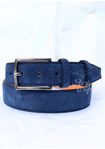 Hakiki Süet Deri Lacivert Erkek Kemer 3,5 cm Orijinal Klasik Kumaş Pantolon Kemeri fiyatları
