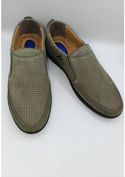 %100 Içi Dışı Hakiki Deri Ortopedik Erkek Yazlık Rahat Günlük Hafif Çarık Ayakkabı