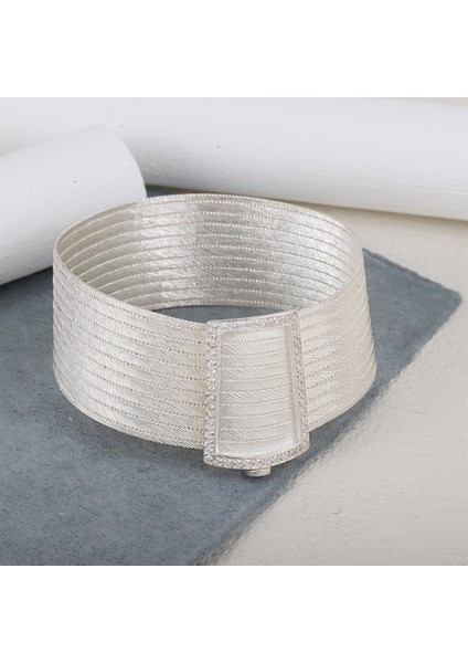 Kadın Gümüş 11 Sıra Tek Sıra Taşlı Hasır fırsatları