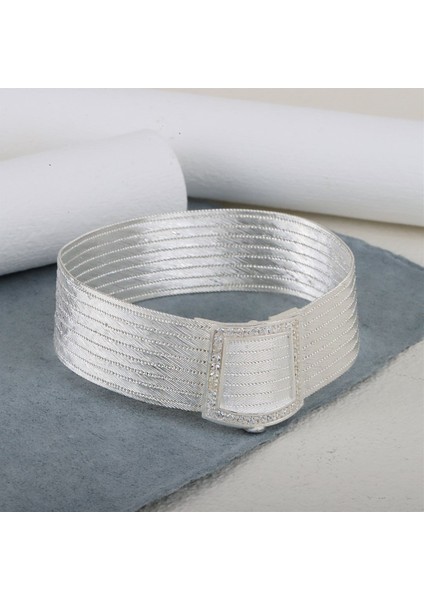 Kadın Gümüş 9 Sıra Trabzon Hasır Tek Sıra Taşlı Bileklik indirimleri