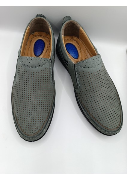 %100 Içi Dışı Hakiki Deri Ortopedik Erkek Yazlık Rahat Günlük Hafif Çarık Ayakkabı