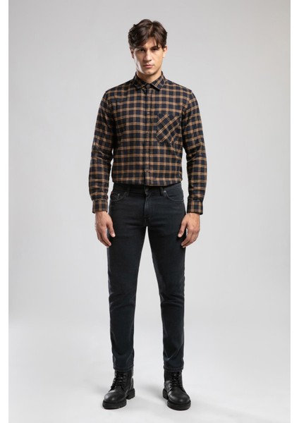 Jagger Normal Bel Dar Kesim Düz Paça Gri Erkek Jean Pantolon