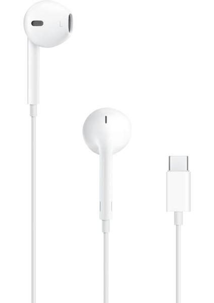 Kulaklık, ve ile Uyumlu Earpods Mikrofonlu Kablolu Type-C Kulaklık TC04, Beyaz