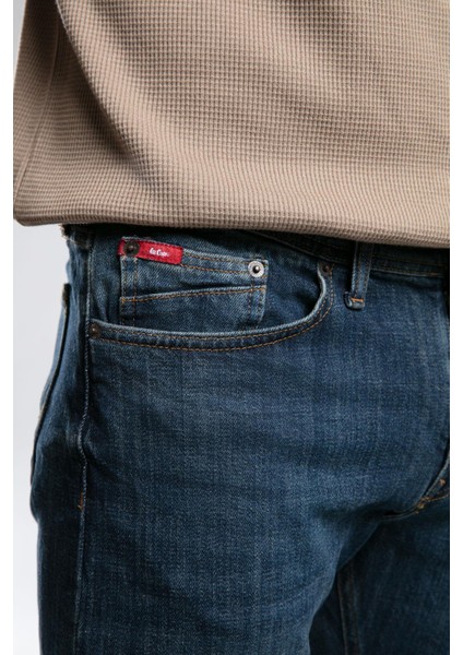 Harry Normal Bel Normal Kesim Düz Paça Mavi Erkek Jean Pantolon fırsatları