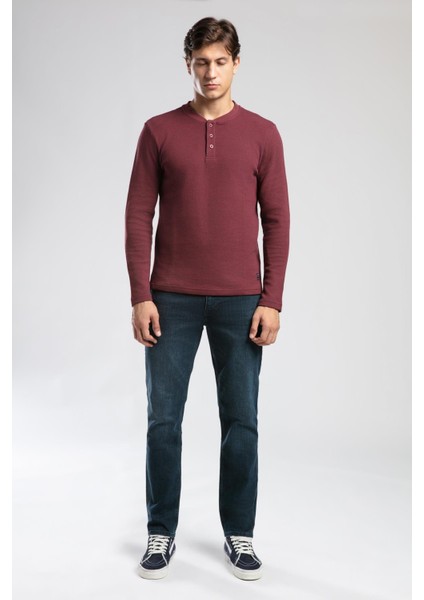 Jagger Normal Bel Dar Kesim Düz Paça Lisa Dark Aqua Green Erkek Jean Pantolon