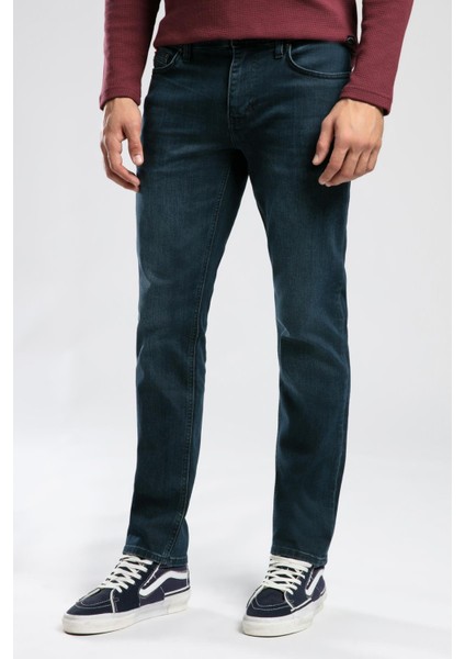 Jagger Normal Bel Dar Kesim Düz Paça Lisa Dark Aqua Green Erkek Jean Pantolon fiyatları
