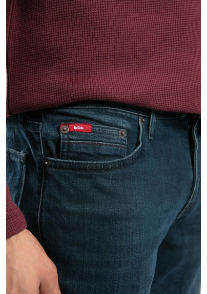 Jagger Normal Bel Dar Kesim Düz Paça Lisa Dark Aqua Green Erkek Jean Pantolon modelleri