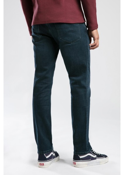 Jagger Normal Bel Dar Kesim Düz Paça Lisa Dark Aqua Green Erkek Jean Pantolon fırsatları
