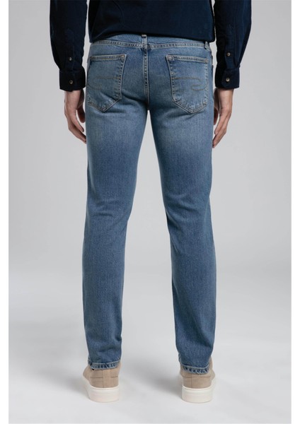 Jagger Normal Bel Dar Kesim Düz Paça Mavi Erkek Jean Pantolon modelleri