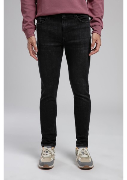 Jack Orta Bel Dar Kesim Dar Paça Siyah Erkek Jean Pantolon fiyatları