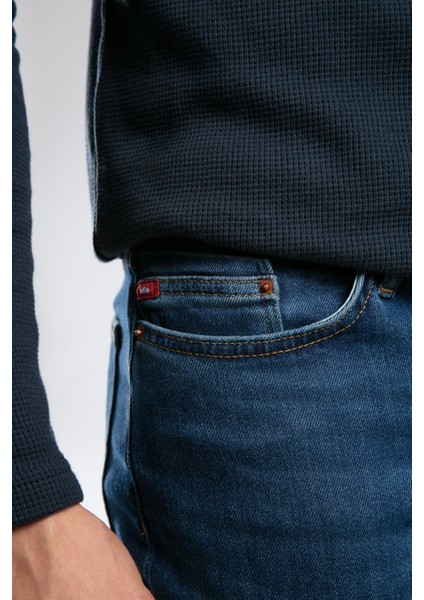 Jack Orta Bel Dar Kesim Dar Paça Mavi Erkek Jean Pantolon fırsatları