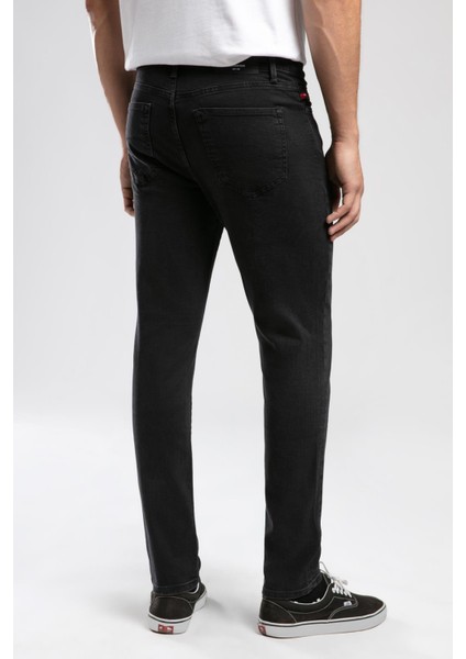 Jack Normal Bel Dar Kesim Dar Paça Erkek Jean Pantolon Burgos Strong Black modelleri