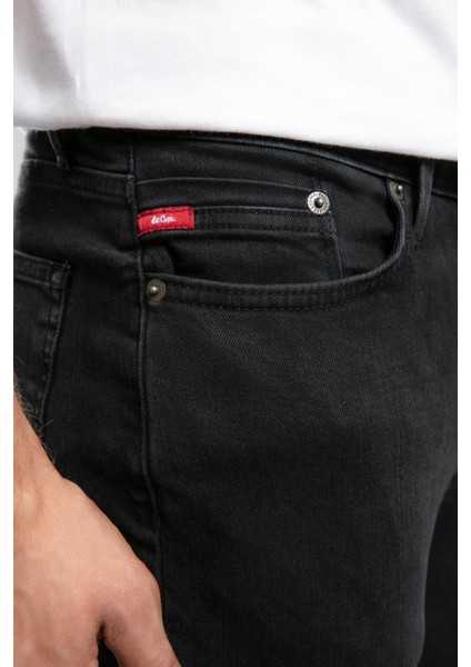 Jack Normal Bel Dar Kesim Dar Paça Erkek Jean Pantolon Burgos Strong Black fırsatları