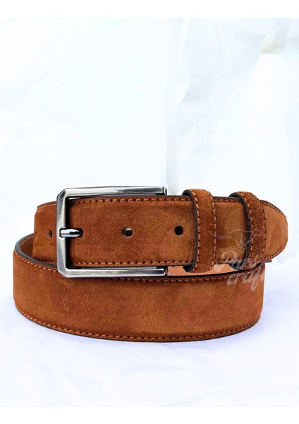 Hakiki Süet Deri Taba Erkek Kemer 3,5 cm Orijinal Klasik Kumaş Pantolon Kemeri fiyatları