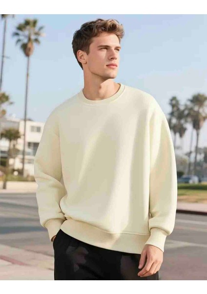 Baskısız 3iplik Şardonlu Sweatshirt