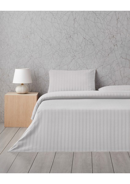 Glossy Kolay Ütülenir Perkal Tek Kişilik Nevresim Takımı 160X220 cm Beyaz