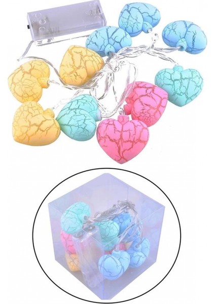 10&amp;amp;apos;lu Renkli Kalp Şeklinde Dekoratif Dolama LED Aydınlatması (K95) fiyatları