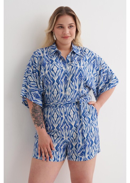 Beli Lastikli Kuşaklı Kısa Tulum fırsatları