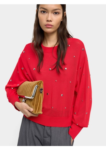 Zımba Detaylı Triko Kazak