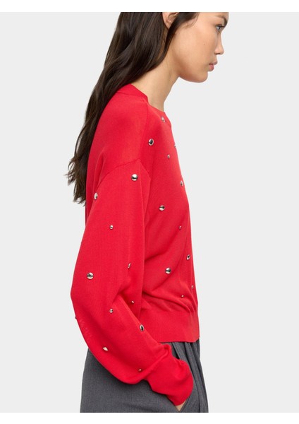 Zımba Detaylı Triko Kazak modelleri