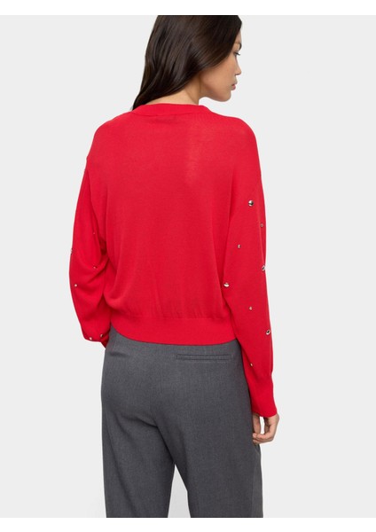 Zımba Detaylı Triko Kazak fırsatları