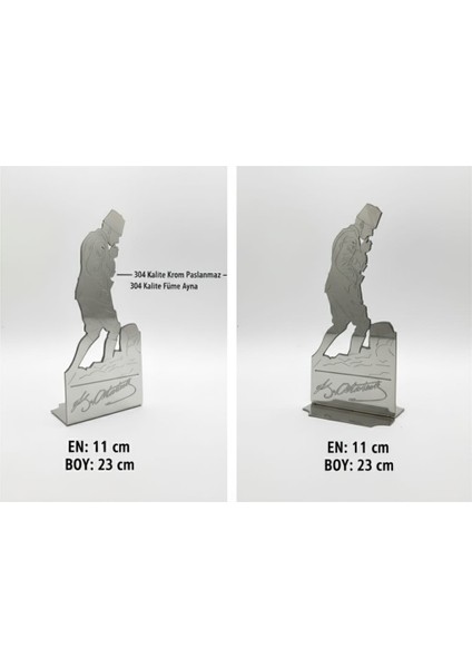 Atatürk Lazer Kesim Masaütü Metal Büst Hediyelik fırsatları
