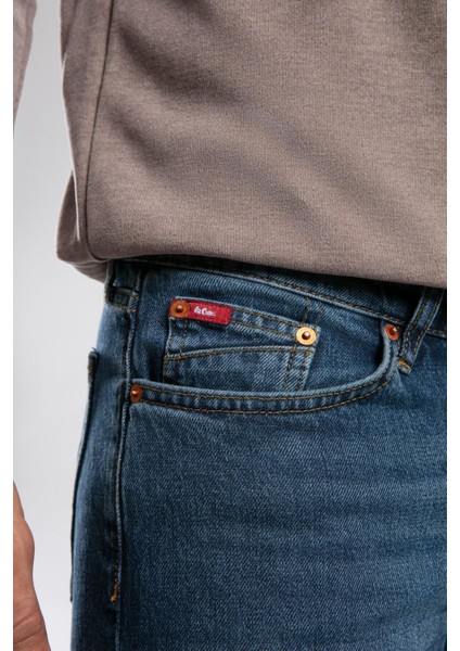 London Normal Bel Dar Konik Kesim Daralan Paça Mavi Erkek Jean Pantolon modelleri