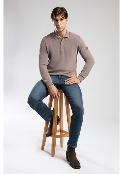 London Normal Bel Dar Konik Kesim Daralan Paça Mavi Erkek Jean Pantolon indirimleri