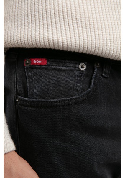 Ricky Yüksek Bel Düz Kesim Düz Paça Siyah Erkek Jean Pantolon fırsatları