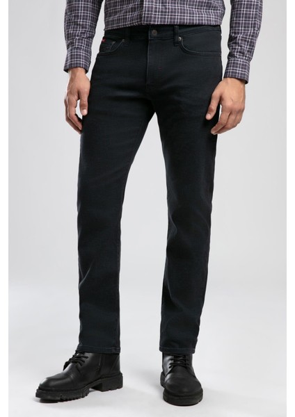 Harry Orta Bel Düz Kesim Düz Paça Gri Erkek Jean Pantolon