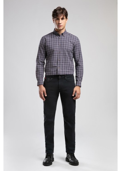 Harry Orta Bel Düz Kesim Düz Paça Gri Erkek Jean Pantolon