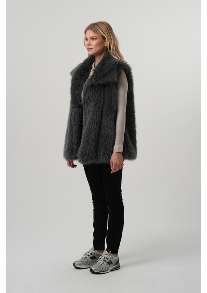 Lıa Kadın Kürk Yelek Kadın Kemerli Kürk Yelek