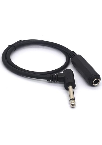Sağ Açı 6.35 Erkek Kadın 1/4 Stereo Trs Kulaklık Uzatma Kablosu Gitar Amp Sentez Amplifikatör Hoparlör Piyano