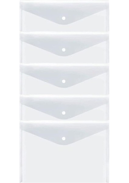 A4 Şeffaf Çıtçıtlı Zarf Dosya 5 Adet