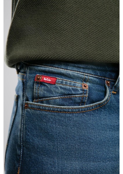 Harry Orta Bel Düz Kesim Düz Paça Erkek Jean Pantolon Hancock Mid Blue fiyatları